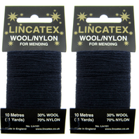 Mending Darning Repair Wool & Yarn by Lincatex - Price is for 2 x 10 Meter Cards