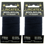 Mending Darning Repair Wool & Yarn by Lincatex - Price is for 2 x 10 Meter Cards