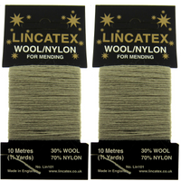 Mending Darning Repair Wool & Yarn by Lincatex - Price is for 2 x 10 Meter Cards