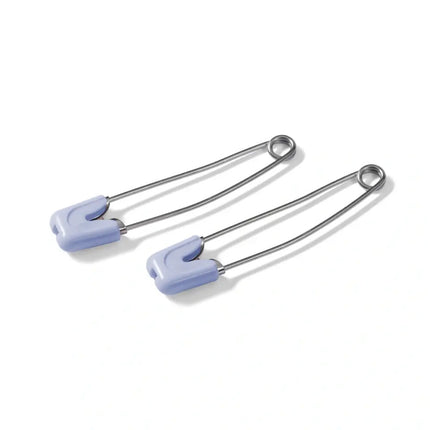 Baby Nappy Pins with Safety Lockable Cap 55mm Long Stainless Steel By Prym - ThreadandTrimmings