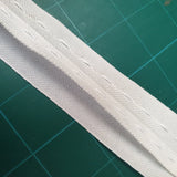 25mm POLY-COTTON FLANGE CURTAIN TAPE CT25FL - ThreadandTrimmings