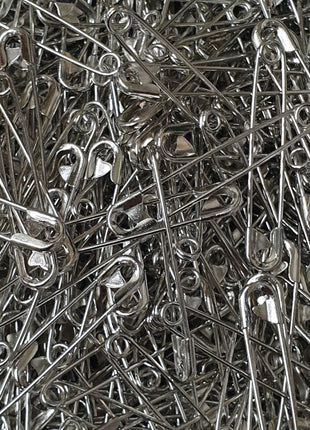 Safety Pins - BEST Mild Steel Nickel Plated - Will Not Rust - Five Sizes - ThreadandTrimmings