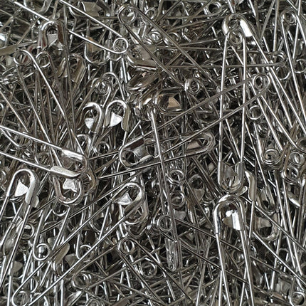 Safety Pins - BEST Mild Steel Nickel Plated - Will Not Rust - Five Sizes - ThreadandTrimmings