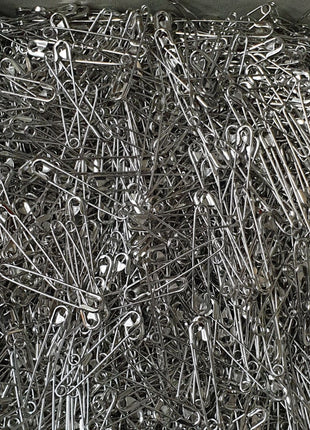 Safety Pins - BEST Mild Steel Nickel Plated - Will Not Rust - Five Sizes - ThreadandTrimmings