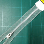 TRANSPARENT CLOSED END ZIP with METAL PULLER 4" 5" 6" 7" 8" 9" - ThreadandTrimmings