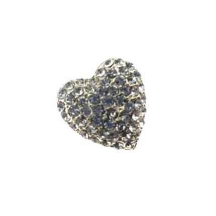 Diamante Love Heart Buttons Rhinestone Cluster with Shank 20mm x 18mm