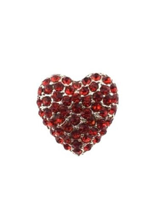 Diamante Love Heart Buttons Rhinestone Cluster with Shank 20mm x 18mm
