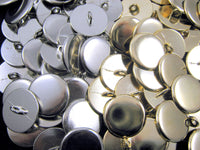 Round Polished Silver Metal Blazer Buttons with Shank (B568)