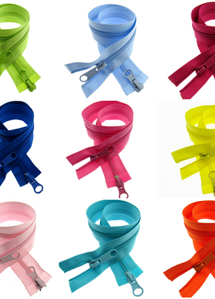 Two Way Nylon Open End Zip - 19" - (48cm) No 5 Chain - 19 Colours Available - ThreadandTrimmings
