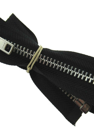 Heavy Duty Strong Metal Open End Zip by YKK For Motorbike Jackets No 8 Weight - ThreadandTrimmings