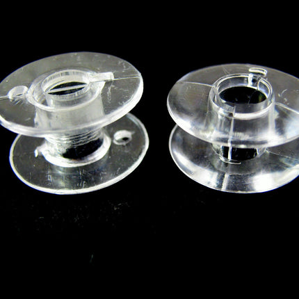 Plastic Sewing Machine Bobbins / 15K or 66K / Clear Plastic Bobbin Spools - ThreadandTrimmings
