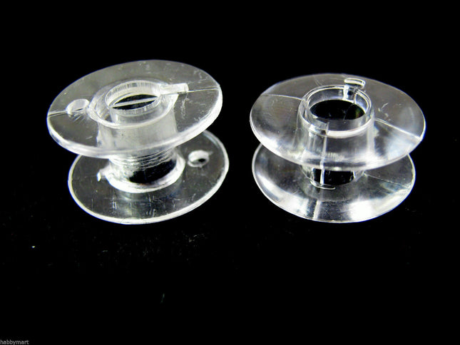Plastic Sewing Machine Bobbins / 15K or 66K / Clear Plastic Bobbin Spools - ThreadandTrimmings