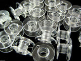 PLASTIC  BOBBINS / 15K or 66K / Clear PLASTIC SEWING MACHINE BOBBIN SPOOLS