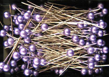 Pearlised Craft Pins 40mm 144 Pins 6 Colours Assorted Quilting Dressmaking - ThreadandTrimmings