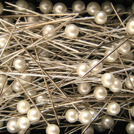 Pearlised Craft Pins 40mm 144 Pins 6 Colours Assorted Quilting Dressmaking - ThreadandTrimmings