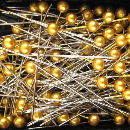 Pearlised Craft Pins 40mm 144 Pins 6 Colours Assorted Quilting Dressmaking - ThreadandTrimmings