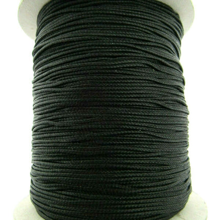 Thin Braided Austrian Festoon Cord 1mm Black or White Curtain Blind Lift Cord - ThreadandTrimmings