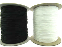 Thin Braided Austrian Festoon Cord - 1mm Black or White Curtain Blind Lift Cord
