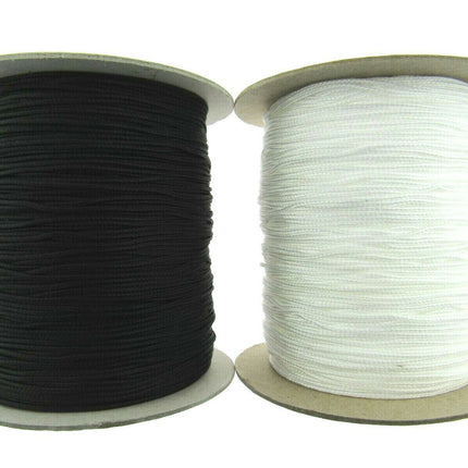 Austrian Festoon Lift Cord - - 250 Meter Full Roll of Black or White 1mm Cord