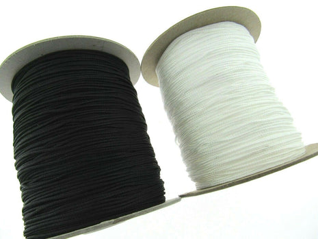 Austrian Festoon Lift Cord - - 250 Meter Full Roll of Black or White 1mm Cord - ThreadandTrimmings