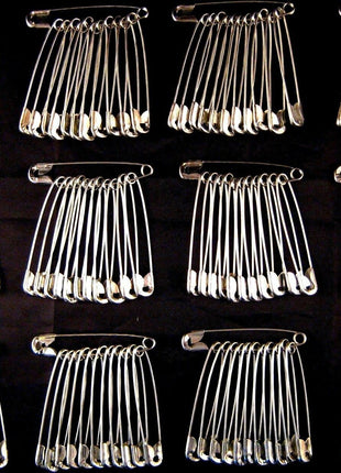 Safety Pins Extra Large Steel  - 57mm - 36 Pins Per Pack -  Good Quality - ThreadandTrimmings