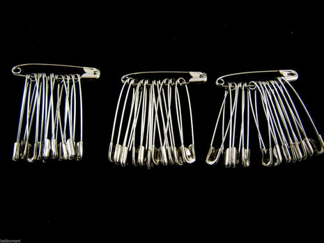Safety Pins Extra Large Steel  - 57mm - 36 Pins Per Pack -  Good Quality - ThreadandTrimmings