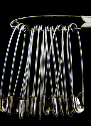 Safety Pins Extra Large Steel  - 57mm - 36 Pins Per Pack -  Good Quality - ThreadandTrimmings
