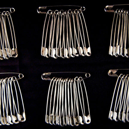 Safety Pins Extra Large Steel  - 57mm - 36 Pins Per Pack -  Good Quality - ThreadandTrimmings