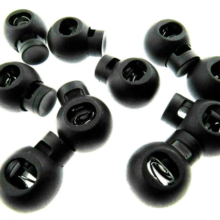 Cord Lock End Toggles with Metal Spring - 20mm x 18mm - ThreadandTrimmings