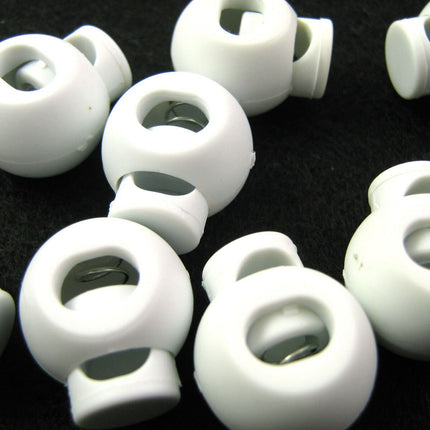 Cord Lock End Toggles with Metal Spring - 20mm x 18mm - ThreadandTrimmings