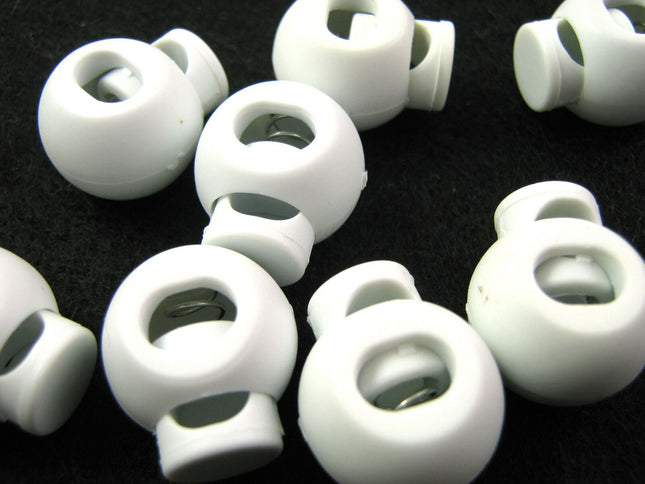 Cord Lock End Toggles with Metal Spring - 20mm x 18mm - ThreadandTrimmings