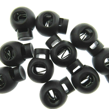 Cord Lock End Toggles with Metal Spring - 20mm x 18mm - ThreadandTrimmings