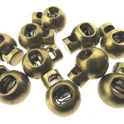 Cord Lock End Toggles with Metal Spring - 20mm x 18mm - ThreadandTrimmings