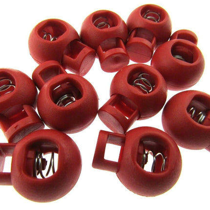 Cord Lock End Toggles with Metal Spring - 20mm x 18mm - ThreadandTrimmings