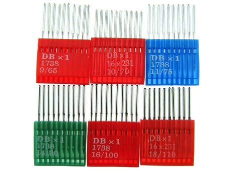 Flatbed Industrial Fit Sewing Machine Needles - Sizes 9/10/11/14/16/18 - ThreadandTrimmings