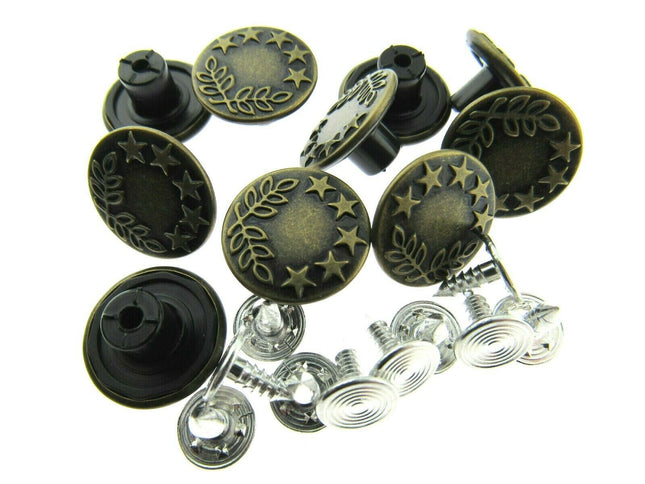 17mm JEAN BUTTONS / HAMMER BACK DENIM BUTTONS - ThreadandTrimmings