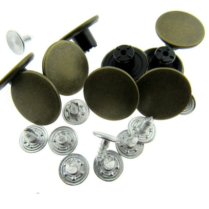 17mm JEAN BUTTONS / HAMMER BACK DENIM BUTTONS - ThreadandTrimmings