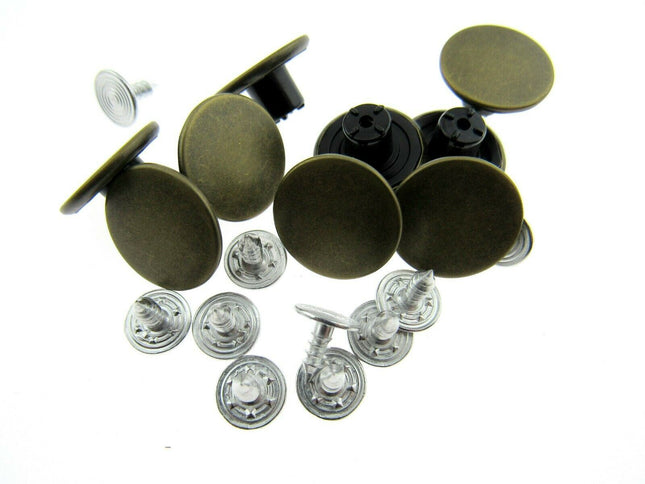 17mm JEAN BUTTONS / HAMMER BACK DENIM BUTTONS - ThreadandTrimmings