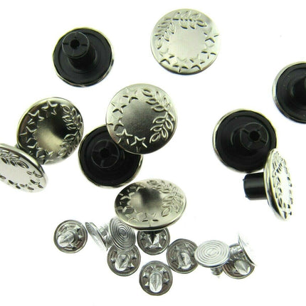 17mm JEAN BUTTONS / HAMMER BACK DENIM BUTTONS - ThreadandTrimmings