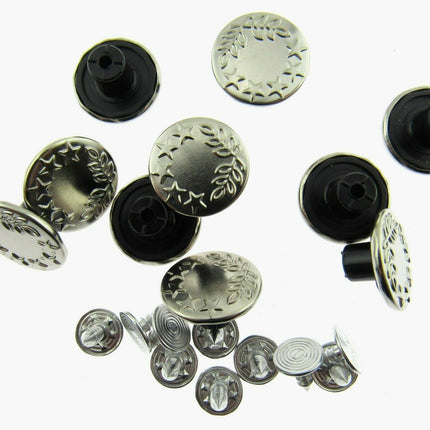 17mm JEAN BUTTONS / HAMMER BACK DENIM BUTTONS - ThreadandTrimmings