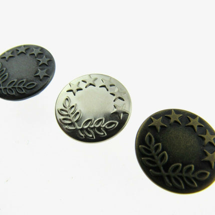 17mm JEAN BUTTONS / HAMMER BACK DENIM BUTTONS - ThreadandTrimmings