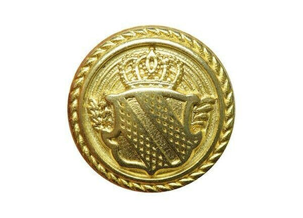 GOLD METAL MILITARY SHIELD BLAZER BUTTONS - Choose From 4 sizes B1978 - ThreadandTrimmings