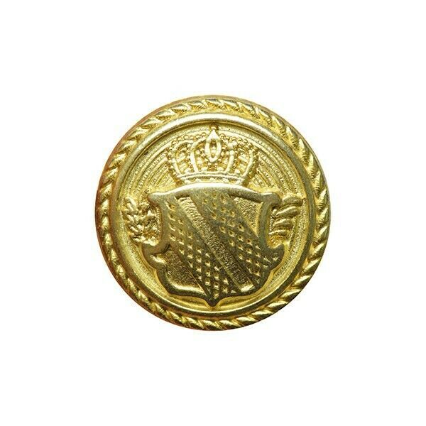 GOLD METAL MILITARY SHIELD BLAZER BUTTONS - Choose From 4 sizes B1978 - ThreadandTrimmings