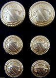 GOLD METAL MILITARY SHIELD BLAZER BUTTONS - Choose From 4 sizes B1978 - ThreadandTrimmings