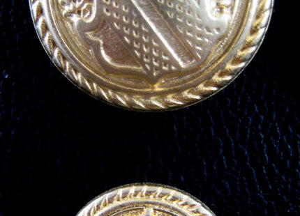 GOLD METAL MILITARY SHIELD BLAZER BUTTONS - Choose From 4 sizes B1978 - ThreadandTrimmings