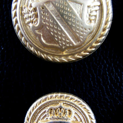 GOLD METAL MILITARY SHIELD BLAZER BUTTONS - Choose From 4 sizes B1978 - ThreadandTrimmings