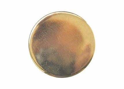 Round Gold Blazer Buttons - Military Style Flat PLASTIC Shank Buttons - 3 Sizes - ThreadandTrimmings