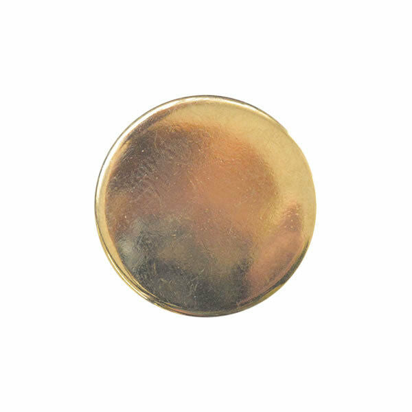Round Gold Blazer Buttons - Military Style Flat PLASTIC Shank Buttons - 3 Sizes - ThreadandTrimmings