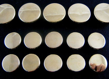 Round Gold Blazer Buttons - Military Style Flat PLASTIC Shank Buttons - 3 Sizes - ThreadandTrimmings