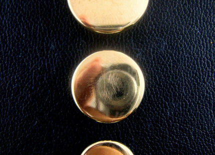 Round Gold Blazer Buttons - Military Style Flat PLASTIC Shank Buttons - 3 Sizes - ThreadandTrimmings